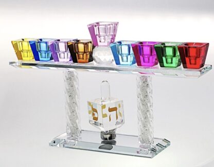 חנוכיית הסביבון קריסטל איכותית ומעוצבת