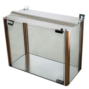 בית לחנוכייה לנרות שבת נרות נשמה גובה 40 ס"מ מהודר מאלומיניום וזכוכית איכותי