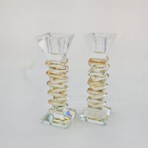 זוג פמוט מדורג קריסטל