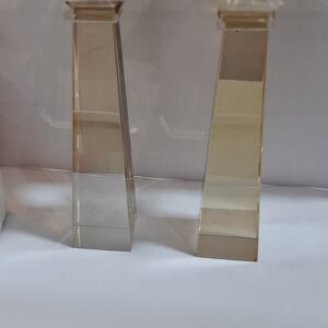 פמוטי קריסטל צבע ענבר איכותיים ומהודרים