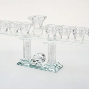 חנוכיית קריסטל חרוט ב"יהלום" חג חנוכה שמח