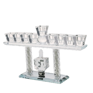 חנוכיית הסביבון מהודרת מקריסטל