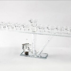 חנוכיית "הסביבון" קריסטל גדולה